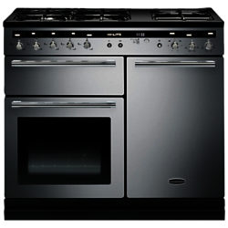 Rangemaster Hi-LITE 100 Dual Fuel Range Cooker Stainless Steel